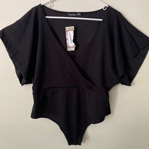 Plus Wrap Short Sleeve Bodysuit